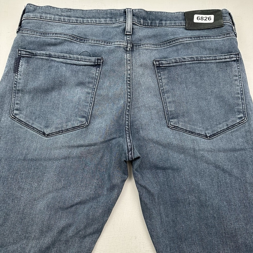 Paige Lennox Jeans Mens 32x32 Slim Fit Woody Blue Light Wash Stretch Denim